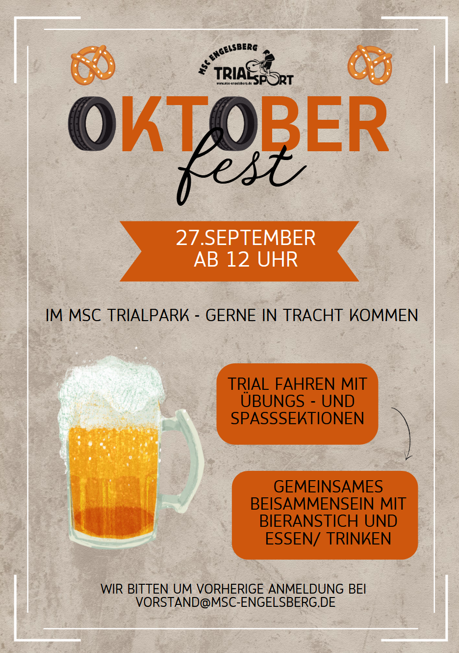 Einladung Oktoberfest MSC Engelsberg